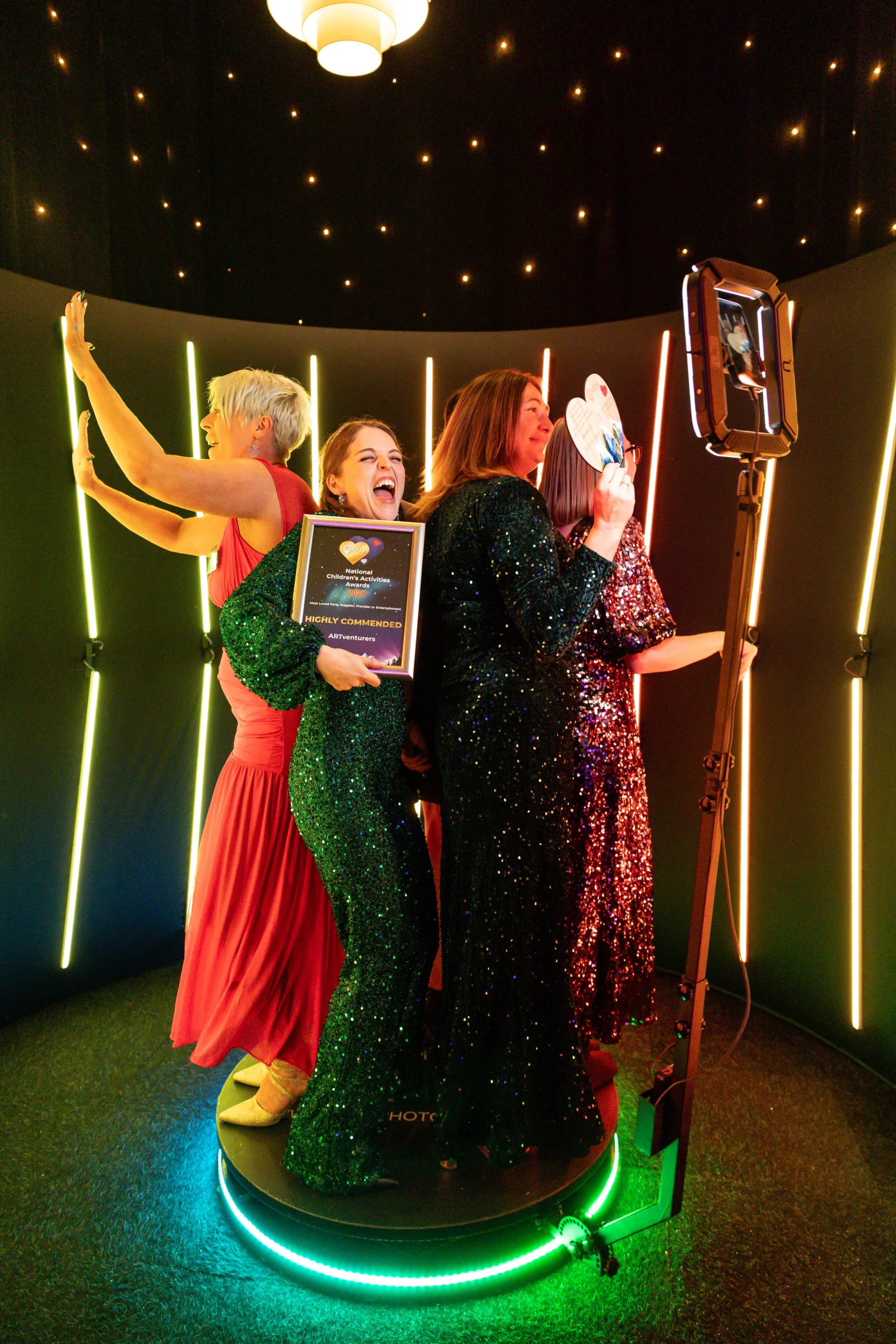 Christmas Party Photo Booth at Vivid Experience Christmas Party in Athena, Leicester