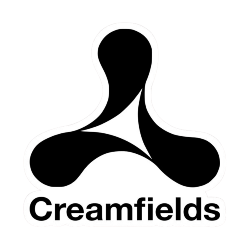 Creamfields logo in black and white