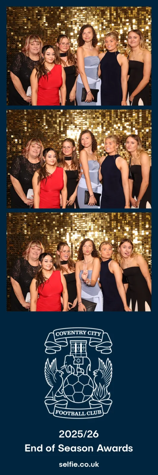 Coventry City Football Club 2025/26 End of Season Awards photo strip
