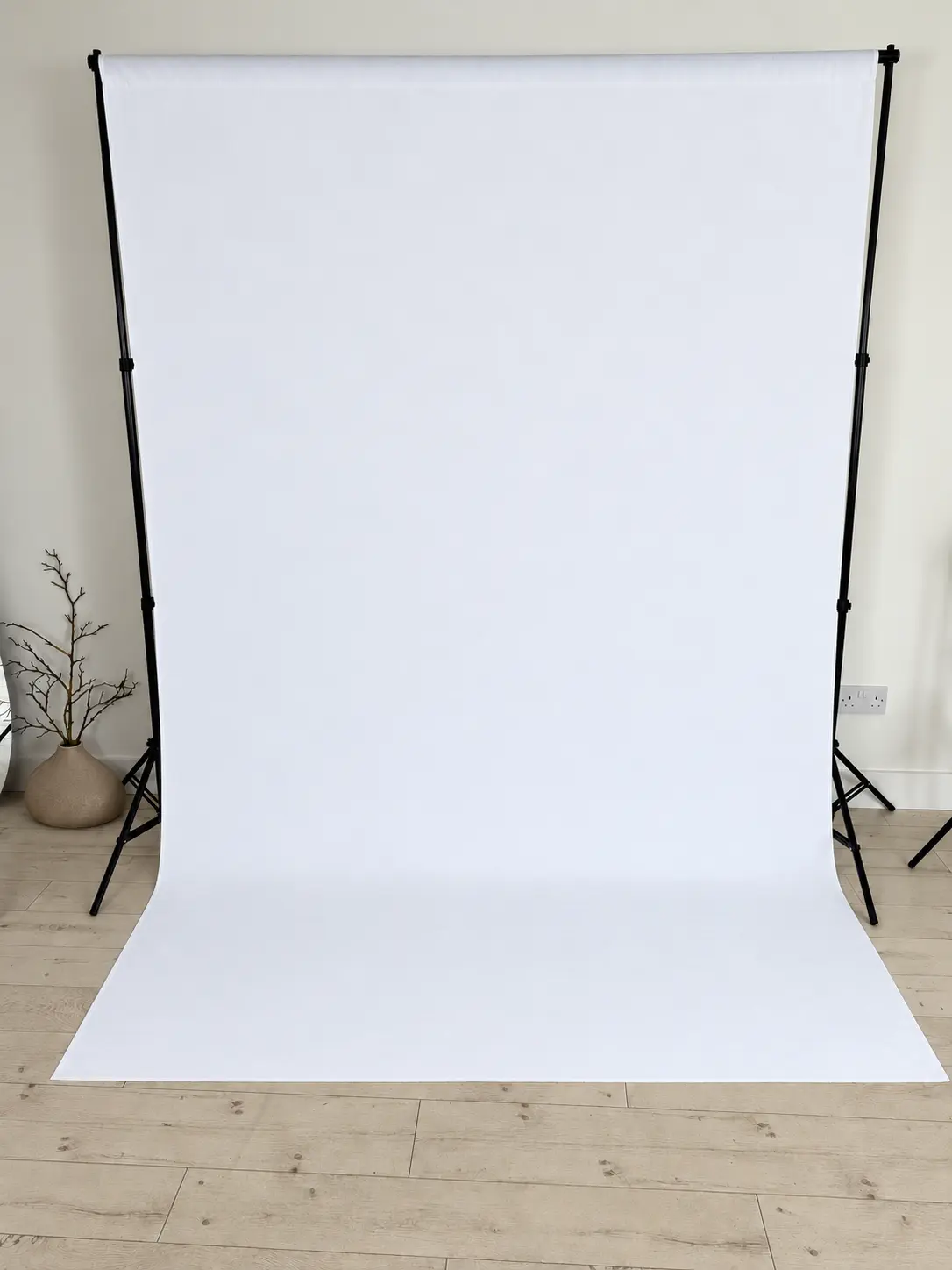 White photography backdrop at Selfie Studio